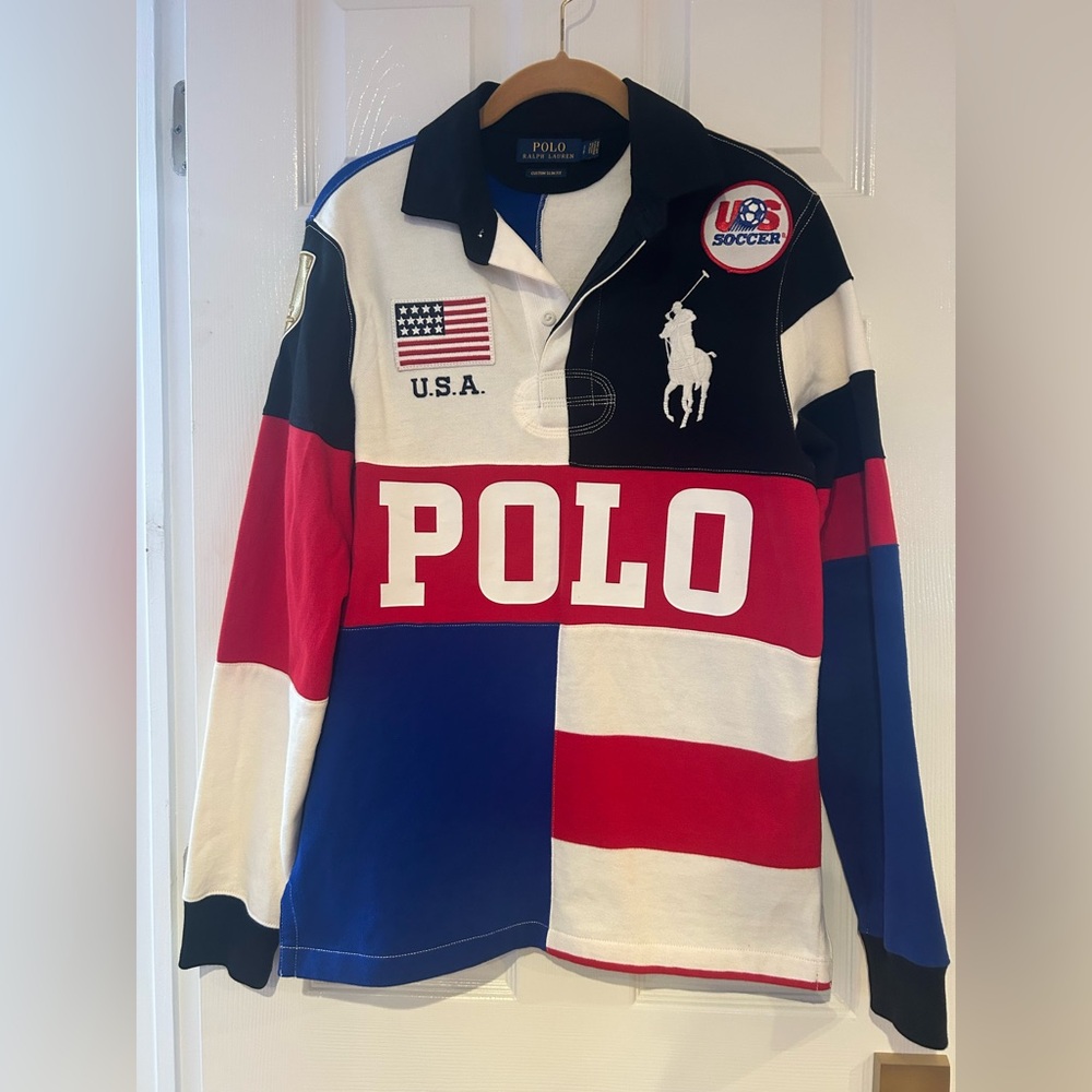 Ralph Lauren Polo x Team USA Soccer Mens Custom Rugby Sewn Size - Small